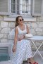Women's Strappy Round Neck Long Single Jersey Dress - 4