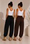 Women's Wide Leg Pants |   Elastic Waist, Comfortable Cut, Tie at the Hem, Sizes 36-52 - 2