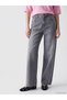 Two Mt Shop Quality Lcw Vision Gray Denim Straight & Regular Waist Straight Leg Women's Jean Pants - 3