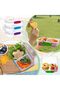 4 Pack Plastic Snack Containers with Lids, Reusable 2 Compartment Small Food Container Stackable Sna - 5