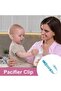 Pacifier Clip Teething Toys Teethers Teething Straps | Pacifier Holder and Leash BPA Free Silicone S - 2
