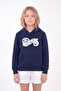 Girl's Printed Kangaroo Pocket Long Sleeve Hooded Sweatshirt - 5