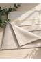 Cotton Linen Embroidered Runner and 4-Piece American Service Set – 5-Piece Tableware Set – Nature - 3