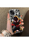 iPhone 14 Plus Compatible Spiderman Patterned Silicone Edge Hard Back Case Couple Phone Case - 3