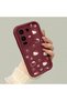 Infinix Note 50 Pro Plus Compatible Burgundy Color Cute Cat Cherry and Bow Pattern Silicone Case