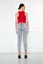 Women's Gray High Waist Lycra Mom Jeans - 3