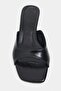 Hazel Black Rustic Patterned Blunt Toe Women's Thin Heeled Slippers - 6