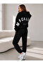 Unisex Women's and Men's Back Printed Oversize 3 Thread Hooded Tracksuit Set - 4