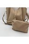 Women's Shoulder Bag Beige 2-Piece Bag Set Zippered Strap Daily Bag Stylish Handbag Cn11 - 3