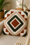 Digital Printed Decorative Throw Pillow Cover 43X43 cm – Modern Patterned Linen Texture