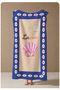 Navy Blue Framed Pink Seashell La Dolce Vita Patterned 70X150 Beach Towel - Digital Printed Bath Towel - 4