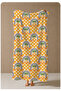 Orange Checkerboard Repeating Palm Tree Pattern 70X150 Beach Towel - Digital Printed Bath Towel - 4