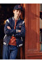 Boys' college collar water repellent puffer jacket
