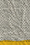 Black and White Micro Geometric Patterned Mustard Border 70X150 Beach Towel - Digital Printed Fade-Resistant Bath Towel - 2