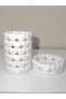 Sweet Hearts Set of 2 Aesthetic Heart Makeup Organizer and Jewelry Organizer - White 11cm - 3