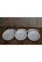 6 Pieces White Corrugated Melamine Deep Dinner Plate 18X3.5 cm Pilav Juicy Food Container - 3