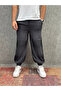 Elastic Waist Pleated Patterned Jogger