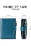 Women's PU zipper wallet burgundy RFID slim card holder. - 4