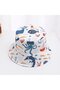 Kids bucket hat pink floral summer UV beach. - 4