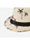 Kids straw hat 2pc coconut print sun/beach/camping unisex. - 4