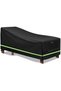 Lounge chair cover - Garden furniture protector with reflective stripes Waterproof and dustproof Oxford cloth Black