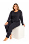 Plus Size Seasonal Pointiel Polka Dot Pattern Pajama Set - 3