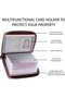 Unisex PU card holder pink/red holds 20 cards. - 5