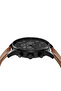 Men's Black Stainless Steel Watch, Tan Leather Band | Trn43mm - 3