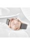 Women's Watch With Rose Gold Stainless Steel Case And Gray Leather Band - 5