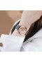 Women's Watch With Rose Gold Stainless Steel Case And Gray Leather Band - 2