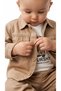 Teddy Bear Printed Body, Pocket Detailed Lycra Gabardine Jacket - Pants and Printed Socks 4-Piece Baby Boy Set - 6