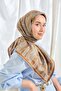 Twill Silk Scarf Ottoman Paisley Caramel - 4