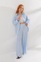 Pile Detailed Double Suit Blue