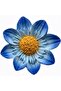 5cm Dahlia Star Flower Silicone Mold K-1589, Stone Powder Soap Plaster Candle Mold - 8