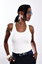Ecru U-Neck Ribbed Undershirt 0009 - 2