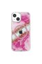 Onegif apple iphone 15 lotus glitter magsafe cover - pink - 3