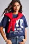 Oversize Crew Neck Letter Printed Short Sleeve T-Shirt I5344Ax26Hs - 3