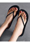 Black Solid Flip Flops - 3