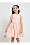 Girls Light Pink Lace A-Line Dress - 2