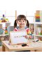 4 in 1 Wooden Black Board + Magnetic White Board Easel with ABC Alphabet Numbers Math & Multifunctional Chalkboard Kids Educational (Pack of 1) - 2