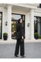 Asymmetrical Cut Tunic Stylish Design Trouser Suit Outfit - 4
