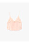 Comfortable Fit Lace Detailed Satin Strap Pajama Top