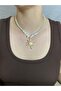 White Sun Detailed Necklace with Pearls - 2