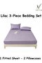 3-Piece Striped Fitted Pastel Green Bed Sheet Set with 2 Pillowcases, Soft Breathable Bedding - 7