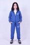 Girl's Butterfly Printed Stand Collar Double Pocket Zippered Tracksuit Set