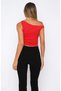 Asymmetric Collar One-Shoulder Detailed Diver Fabric Blouse G5044 - 5