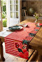 Red Floral Digital Printed Runner |   Decorative Tablecloth |   Stylish Table Runner - 2