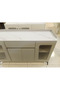 Modern Buffet and Storage Cabinet with Ribbed Glass Doors - 2