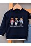 Digital Teddy Bear Printed Sweatshirt, Lycra Jeans, Socks, 3-Piece Baby Boy Set - 3