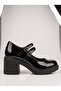 Beety Black Patent Leather Double Strap Platform Mary Jane Shoes - 2